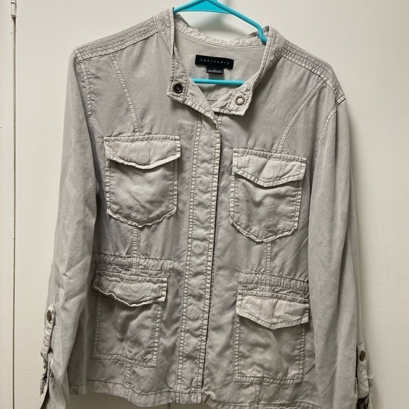 Anthropology sanctuary snap Button Safari Cargo Jacket women’s size large - Picture 8 of 9